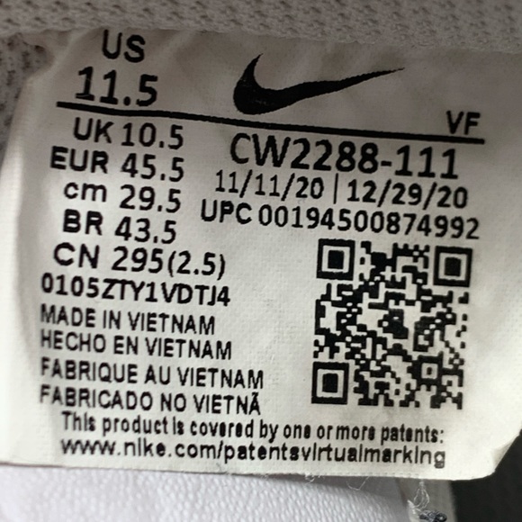 Nike Air‎ Force 1’s ‘07 Triple White Shoes Men’s Sz 11.5 main image 4